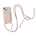 Silikoncover Crossbody med snor til iPhone 17 Air Kortlomme Stødabsorberende cover Letvægtsdesign 11