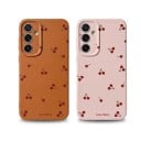 Silikoncover til Samsung Galaxy A15 5G med kirsebær Holdbart Forhøjet kameraramme Struktureret overflade Kirsebærmotiv Til hver dag 2