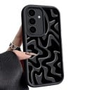 Silikoncover til Samsung Galaxy A16 5G med bølget abstrakt tryk Forhøjede kanter Udstikkende ramme omkring kameraet Til hverdag 9