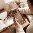 Silikoncover til Samsung Galaxy A56 5G med tryk af farverige hjerter Holdbart Kanter hævet over skærmen Tegnede hjerter Kamera beskyttelse 6