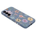 Silikoncover til Samsung Galaxy S24+ med motiv af tegnede blomster Kamera beskyttelse Mobilcover Blomster og blade 17