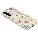 Silikoncover til Samsung Galaxy S24+ med motiv af tegnede blomster Kamera beskyttelse Mobilcover Blomster og blade 13