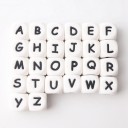 Silikone alfabetperler - 100 stk. 30