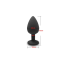 Silikone analplug med aftagelig sten størrelse S 2,8x7,5 cm diskret emballage 2