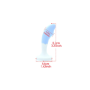 Silikone analplug med farvede sten, penisform, størrelse S, 3,6 x 2,2 cm, totallængde 8,2 cm, diskret emballage 2
