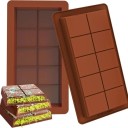 Silikone Chokoladebarform Hjemmelavet Bagekonfekt Genanvendelig Non-stick Varmebestandig 24 × 2,5 cm 4