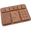 Silikone Chokoladeform Delt Bræt Bagning Hjemmelavede Pralinéer Voksstøbninger Non-stick Genanvendelig 15 × 20,4 cm 2