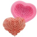 Silikone hjerteform med ornament 1