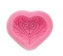 Silikone hjerteform med ornament 2