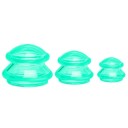 Silikone massagekopper sæt med 3 stk. 5,9 x 8,2 cm 4,5 x 6,3 cm 2,9 x 4 cm Vakuumsugekopper til krops- og ansigtsmassage Anti-cellulite Forbedrer blodcirkulationen 3