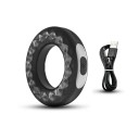 Silikone vibrerende penisring med en diameter på 7 cm med fjernbetjening, 10 vibrationstilstande og USB-opladning, vandtæt, diskret emballage 1