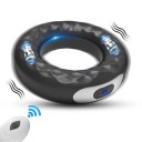 Silikone vibrerende penisring med en diameter på 7 cm med fjernbetjening, 10 vibrationstilstande og USB-opladning, vandtæt, diskret emballage 2
