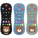 Silikonebidering til babyer 13,5 x 5,5 cm Fjernbetjent form med bamse Sikker babybidering Tandfrembrudshjælp 1