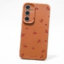 Silikonecover til Samsung Galaxy A17 med kirsebærmotiv Holdbart Kamera beskyttelse Fin kornet overflade Kirsebær og teksten Cute Cherry 7