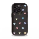 Silikonecover til Samsung Galaxy A35 5G med farverige hjerter Holdbart Forhøjede kanter omkring skærmen Hjerter med glans Kamerabeskyttelse Til 1
