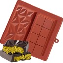 Silikoneform til Dubai chokolade Luksus chokoladepraliner Sødt at lave Hjemmekreationer Non-stick Genanvendelig 21 × 19 × 2,5 cm 2
