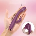 Silikonevibrator 17,8x2 cm med dobbelt stimulering og 10 vibrationstilstande med USB-opladning, vandtæt, diskret emballage 3