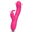 Silikonevibrator 20,5 cm med kaninhoved, dobbeltsidet, 10 vibrationstilstande, diskret emballage 5
