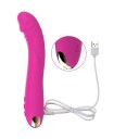 Silikonevibrator med realistisk penishoved, justerbar form, 10 vibrationstilstande, USB-opladning og diskret emballage. 4