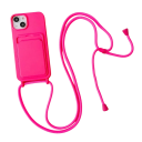 Silikonfodral Crossbody med snodd för iPhone 17 med kortfack Skyddande fodral mot fall Praktisk bärning 10