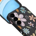 Silikonfodral för Samsung Galaxy A55 Blommönster Hållbart Tunt utförande Höjd kant runt objektiv 1,5 mm Texten Flower på sidan För varje dag 5