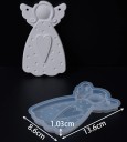 Silikonform Engel 13,6 x 8,6 cm Große Form mit Herz zum Gießen von Harz, Wachs, Gips, Seife und Weihnachtsdekorationen 2