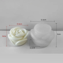 Silikonform för tvål 6,6 x 6,6 x 5 cm Medelstor form i rosform Tillverkning av tvål, ljus, gips, harts, hantverk 2
