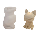Silikonform für eine Kerze in Form eines wütenden Bulldoggenhundes 3,7 x 5,6 cm Form zum Herstellen von Kerzen, Seife, Schokolade und kreativen 1