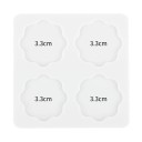 Silikonform für Siegel 4 Vertiefungen 3,3 cm Form 8 x 8 cm Zum Gießen von Wachssiegeln in eine Einladung 1