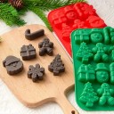 Silikonform für Weihnachts-Schokolade 20,3 × 13 cm 7 Formen Wiederverwendbare Form aus Eco-Silikon für Pralinen, Eis und Backen 4