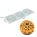 Silikonform til geometrisk dekoration 125 x 360 mm fleksibel silikon lyseblå form til kager desserter pyntning konditorværktøj 2