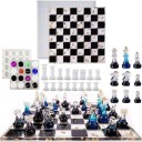Silikonform zur Herstellung eines Schachbretts 28 x 28 cm und Formen für Schachfiguren Epoxidharz Kreatives Gestalten 3