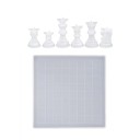 Silikonformar för harts schackpjäser och spelbräde 18 x 18 cm komplett set för tillverkning av schackspel 1