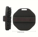 Silikonig tvättsvamp för kroppen 10,8 cm massageredskap för huden med handtag mjuka borst exfolierande svamp svart för duschning 2