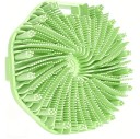 Silikonig tvättsvamp för kroppen 10,8 cm massageredskap för huden med handtag mjuka borst exfolierande svamp svart för duschning 6