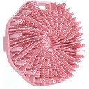 Silikonig tvättsvamp för kroppen 10,8 cm massageredskap för huden med handtag mjuka borst exfolierande svamp svart för duschning 9
