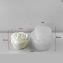 Silikonimuotti saippualle 5 x 5 x 3,6 cm Pieni ruusumuotti Saippuan, kynttilöiden, gipsin, hartsin valmistukseen Käsintehty 2