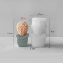 Silikonimuotti saippuan valmistamiseen 11 x 6,3 cm Kukkaruukku ryppykukilla Käsintehty saippua kynttilöiden valaminen 2
