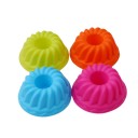 Silikonimuottisetti 12 kpl mini minikuivakakuille 6,5 x 2,7 cm Satunnaiset värit 2