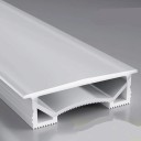 Silikoninen LED-profiili 70 x 25 mm Valkoinen reuna 80 mm Pituus 1 m Taipuva Diffuusorilla Upotettava asennus uraan LED-nauhalle Ilman LED-nauhaa 1