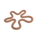 Silikoninen mukinalusta geometrinen muotoilu lämpöä kestävä liukumaton alusta 16,5 × 16,5 × 0,9 cm silikoninen pöytäliina 7