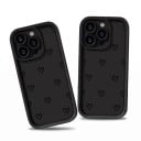 Silikoninen suojakuori Samsung Galaxy A15:lle sydämillä Kestävä Kohotetut reunat näytön ylle Piirretyt sydämet Kameransuoja Päivittäiseen 3