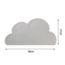 Silikonmatte für Näpfe für Katzen und Hunde 48 x 27 cm Graue rutschfeste Wolkenform Wasserfester Bodenschutz 3