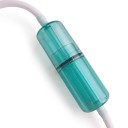 Silikonørering med næsekanyl og gennemsigtig cylindrisk del, længde 4 m, silikon, hvid og turkis, til inhalation gennem næsen 6