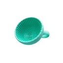 Silikonová čisticí miska na štětce kulatá 5×7 cm s ouškem na zavěšení vroubkovaný povrch pro čištění makeup štětců 4