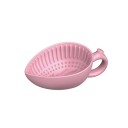 Silikonová čisticí miska na štětce lístečkový tvar silikon s ouškem na zavěšení pro čištění makeup štětců 2