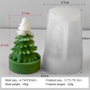 Silikonová forma 6,8 x 4,7 cm Vánoční stromek s větvemi Formička na odlévání vosku, pryskyřice, sádry, mýdla a výrobu svíček 2