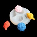 Silikonová forma kulatá 6,4 x 6,4 x 1,2 cm Čtyři tvary mušlí na odlévání pryskyřice mýdla sádry vosku dekorací 3