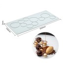 Silikonová forma na dort kulaté dekorace kolečka 136 x 303 mm pružný silikon světle modrá forma na dezerty a zdobení 2