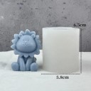 Silikonová forma na lva 5,8 x 6,5 cm Velká forma ve tvaru sedícího lva pro výrobu svíček a odlitků 2